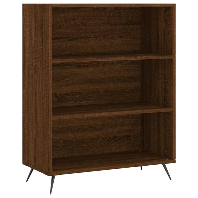 Boekenkast 69,5x32,5x90 cm bewerkt hout bruin eikenkleur MeubelReus