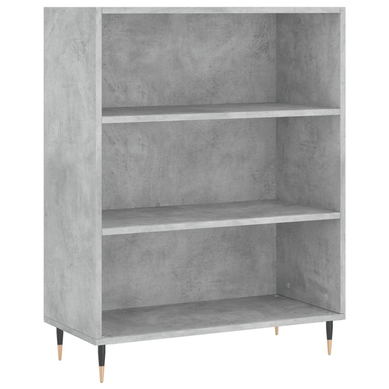 Boekenkast 69,5x32,5x90 cm bewerkt hout betongrijs MeubelReus