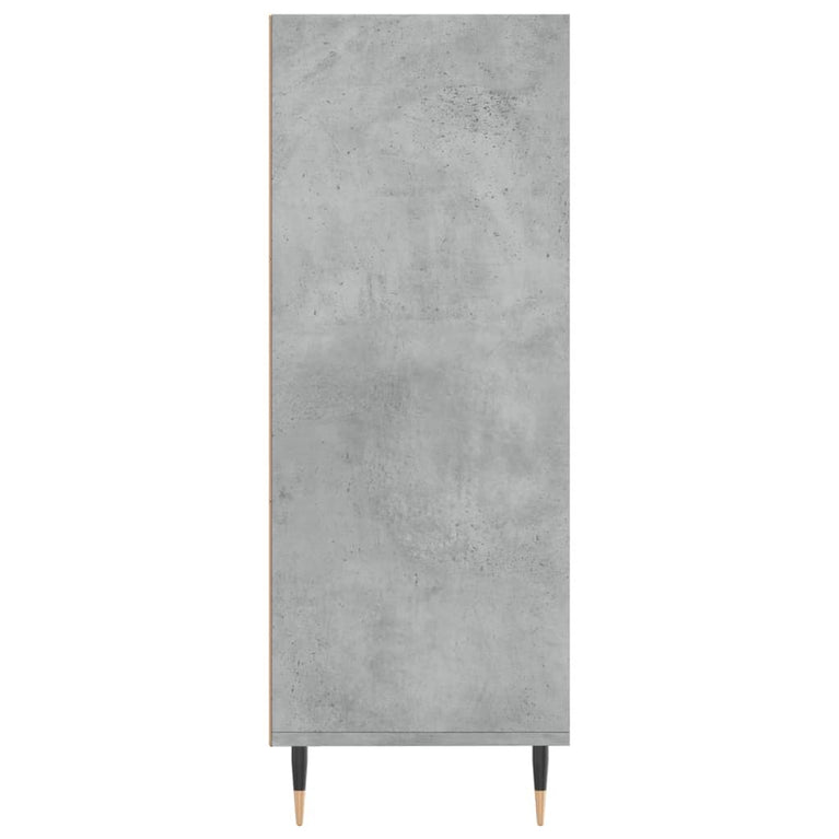 Boekenkast 69,5x32,5x90 cm bewerkt hout betongrijs MeubelReus