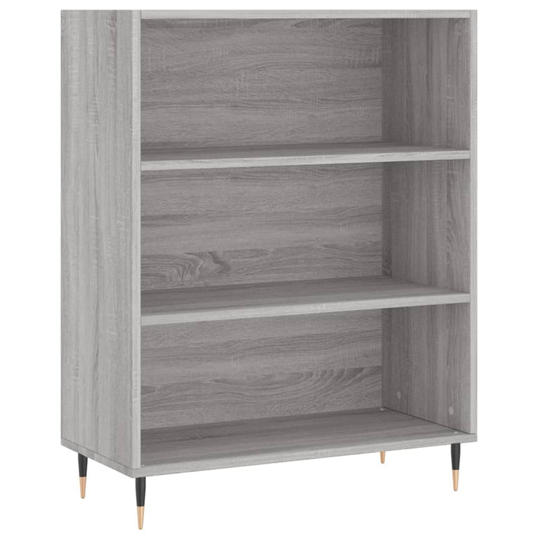 Boekenkast 69,5x32,5x90 cm bewerkt hout grijs sonoma eikenkleur MeubelReus
