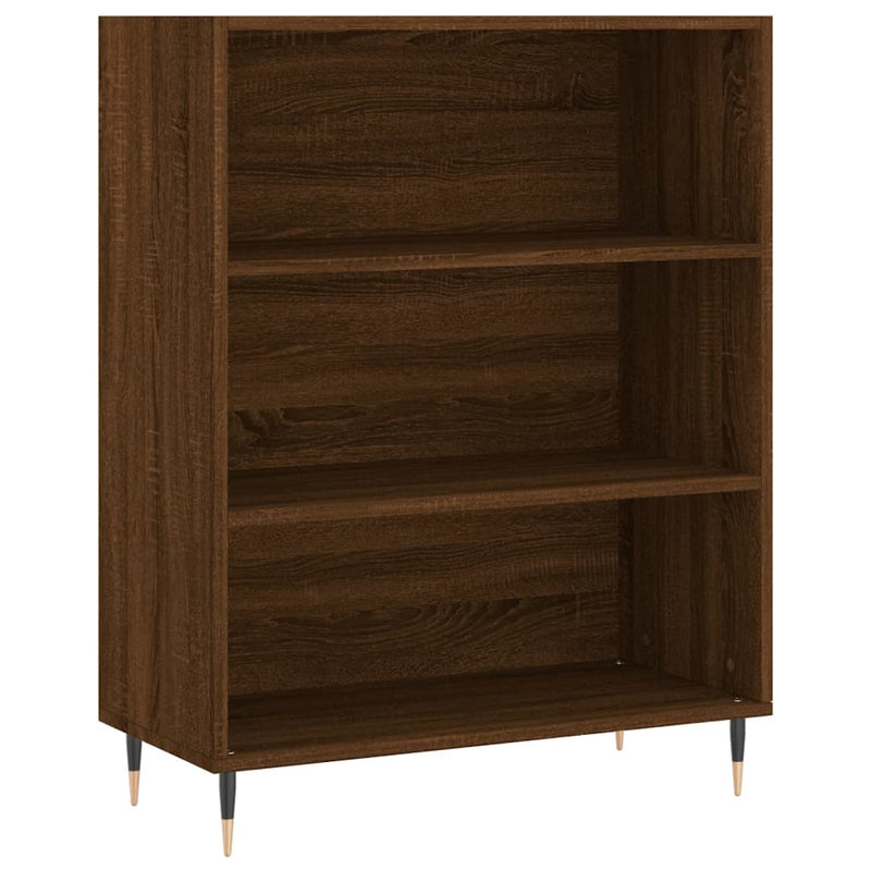 Boekenkast 69,5x32,5x90 cm bewerkt hout bruin eikenkleur MeubelReus