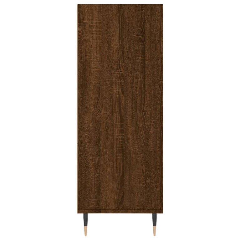 Boekenkast 69,5x32,5x90 cm bewerkt hout bruin eikenkleur MeubelReus