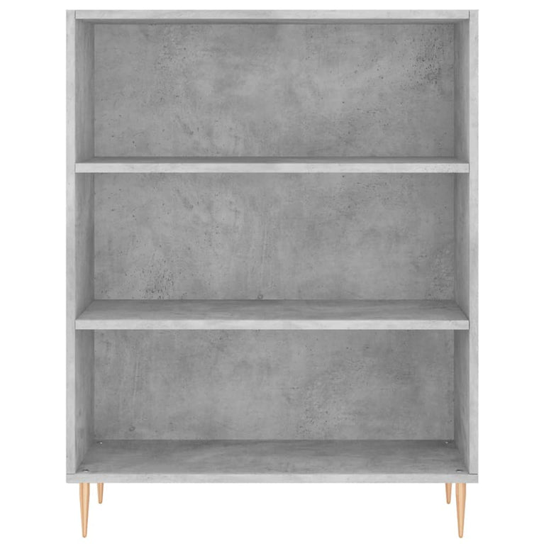 Boekenkast 69,5x32,5x90 cm bewerkt hout betongrijs MeubelReus