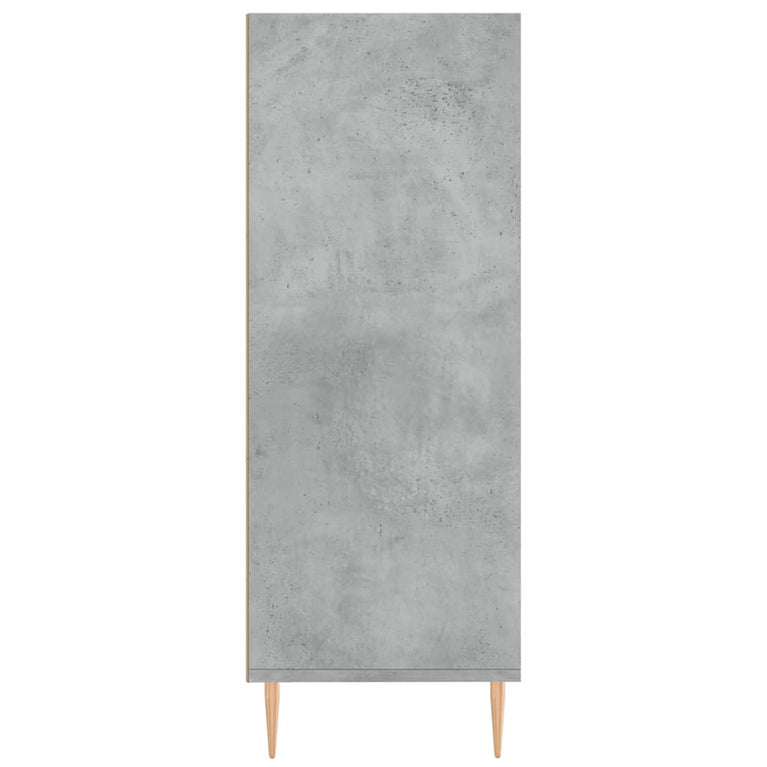 Boekenkast 69,5x32,5x90 cm bewerkt hout betongrijs MeubelReus