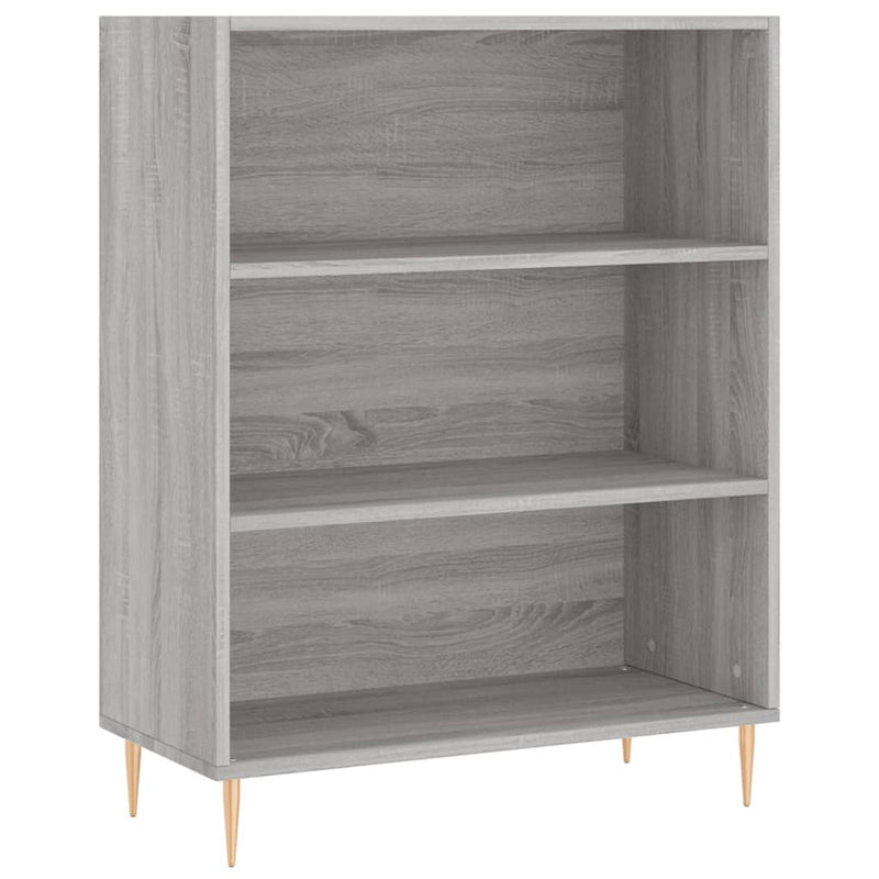 Boekenkast 69,5x32,5x90 cm bewerkt hout grijs sonoma eikenkleur MeubelReus