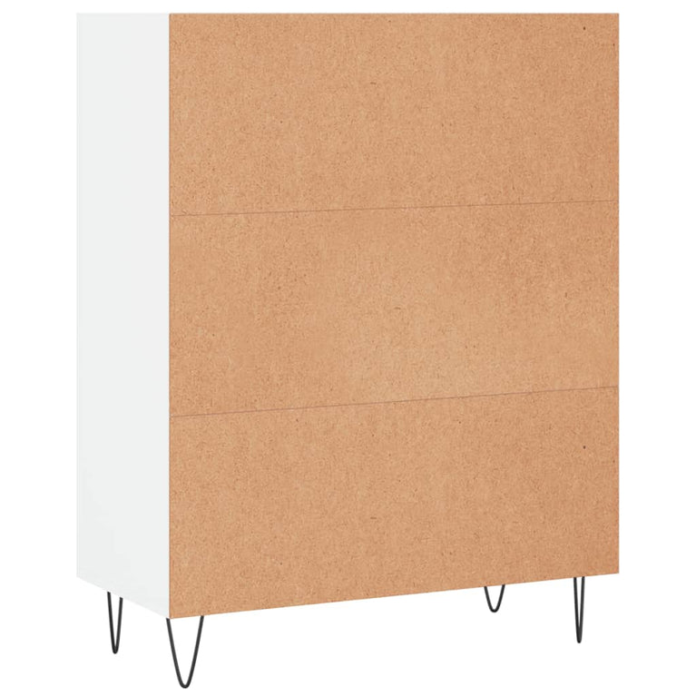 Boekenkast 69,5x32,5x90 cm bewerkt hout wit MeubelReus