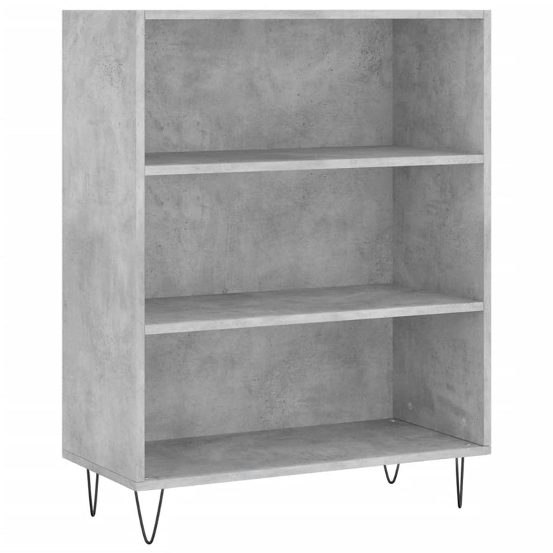 Boekenkast 69,5x32,5x90 cm bewerkt hout betongrijs MeubelReus