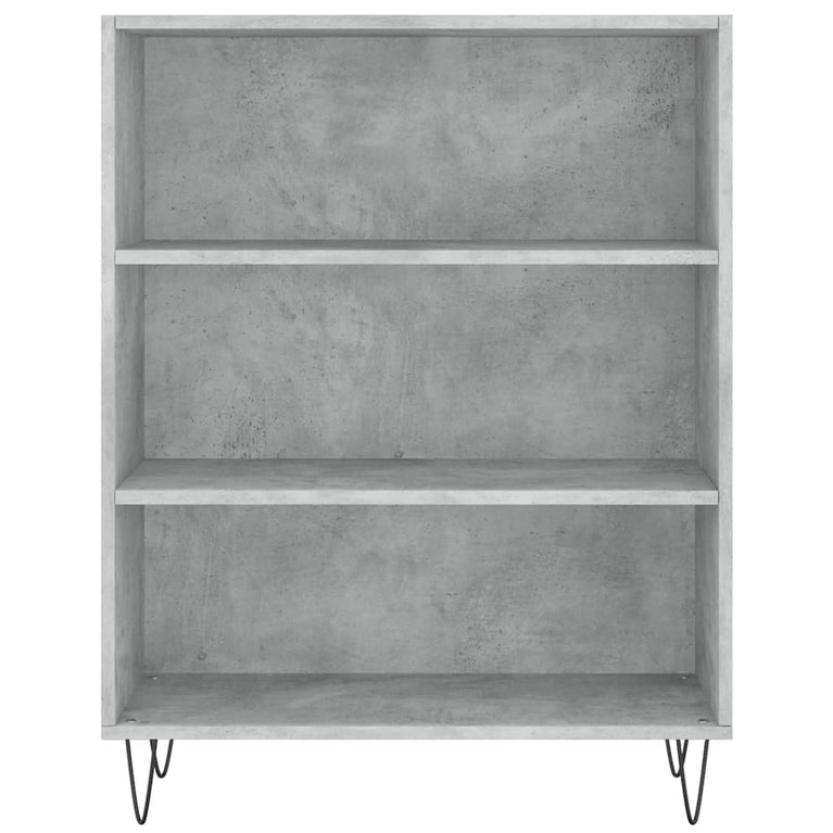 Boekenkast 69,5x32,5x90 cm bewerkt hout betongrijs MeubelReus