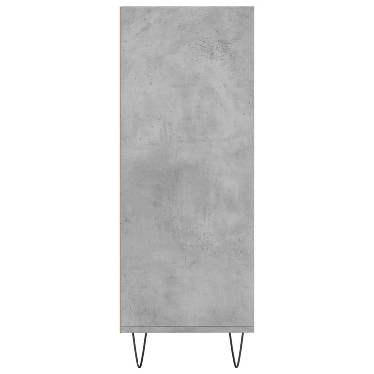 Boekenkast 69,5x32,5x90 cm bewerkt hout betongrijs MeubelReus