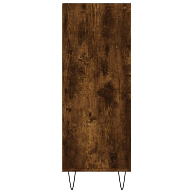 Boekenkast 69,5x32,5x90 cm bewerkt hout gerookt eikenkleurig MeubelReus