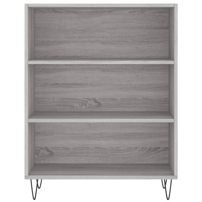 Boekenkast 69,5x32,5x90 cm bewerkt hout grijs sonoma eikenkleur MeubelReus