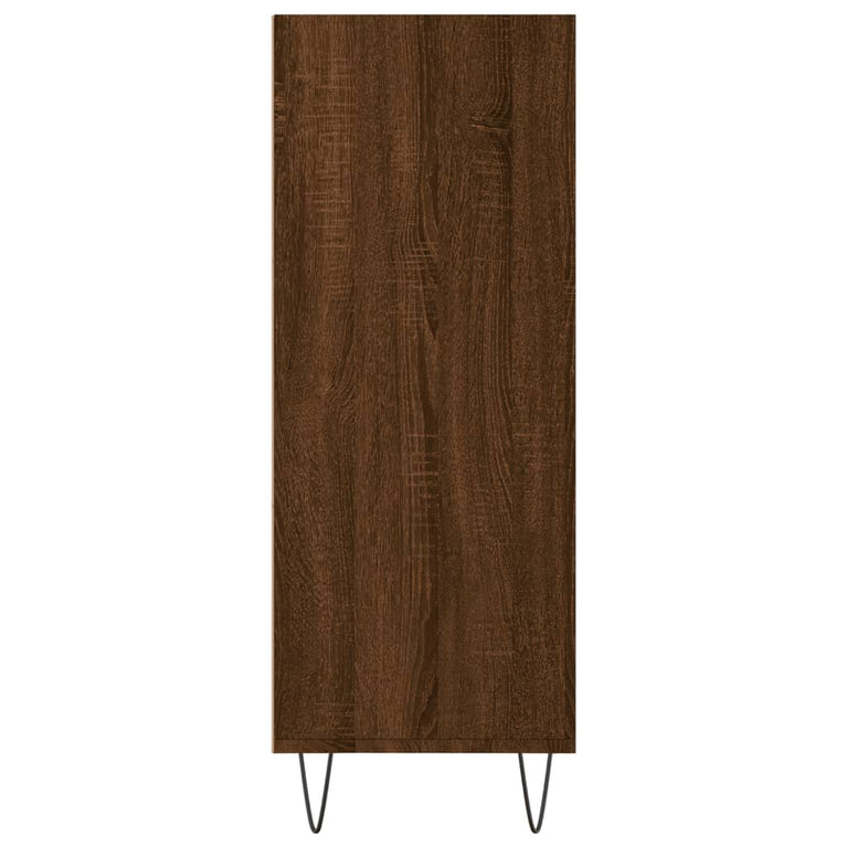 Boekenkast 69,5x32,5x90 cm bewerkt hout bruin eikenkleur MeubelReus
