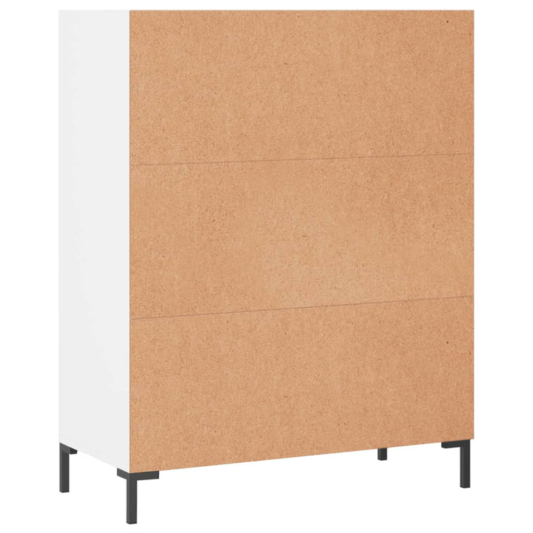 Boekenkast 69,5x32,5x90 cm bewerkt hout wit MeubelReus