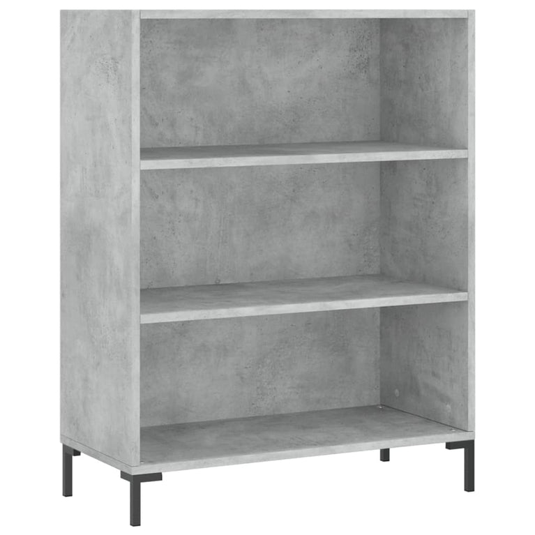 Boekenkast 69,5x32,5x90 cm bewerkt hout betongrijs MeubelReus