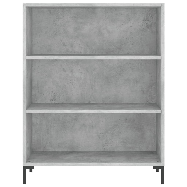 Boekenkast 69,5x32,5x90 cm bewerkt hout betongrijs MeubelReus