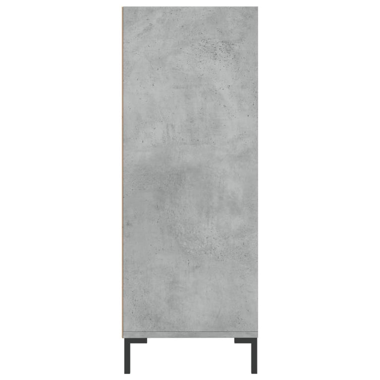 Boekenkast 69,5x32,5x90 cm bewerkt hout betongrijs MeubelReus