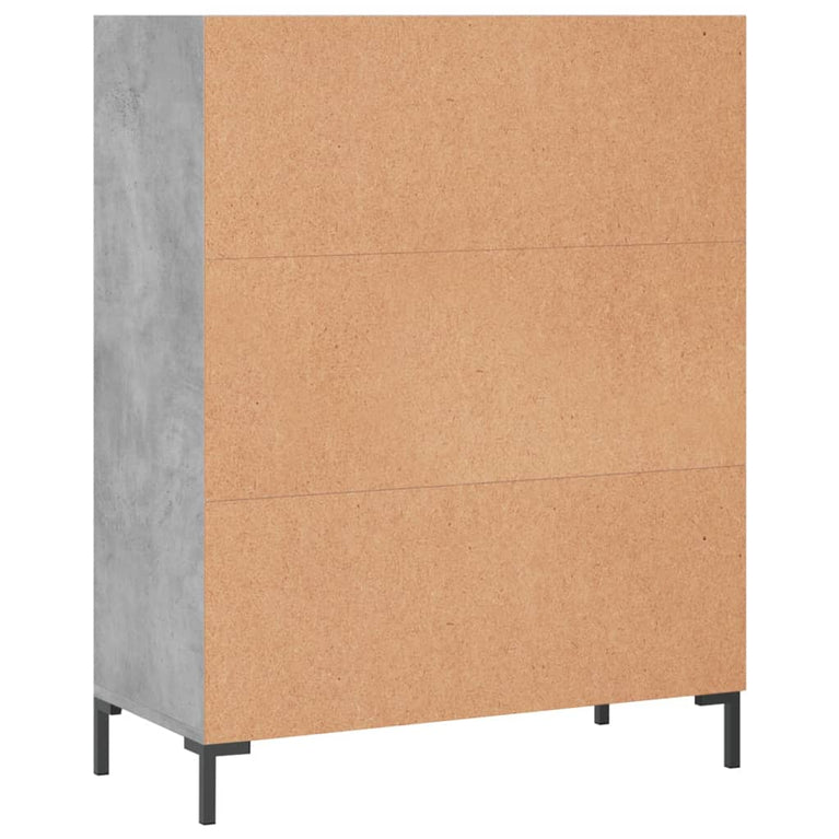 Boekenkast 69,5x32,5x90 cm bewerkt hout betongrijs MeubelReus