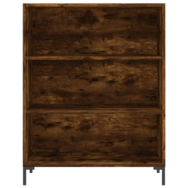 Boekenkast 69,5x32,5x90 cm bewerkt hout gerookt eikenkleurig MeubelReus