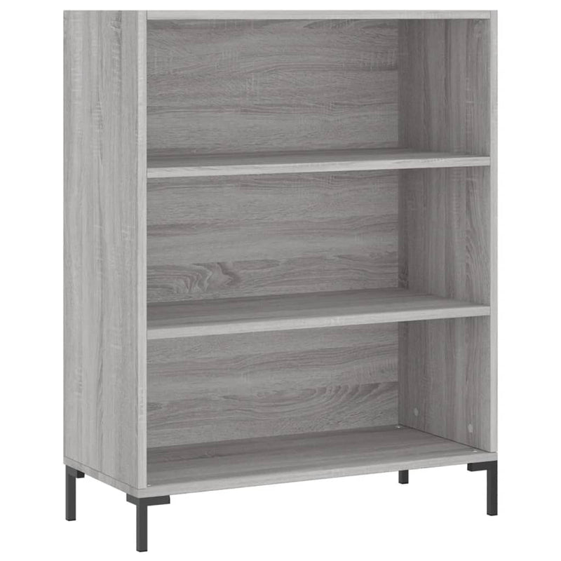 Boekenkast 69,5x32,5x90 cm bewerkt hout grijs sonoma eikenkleur MeubelReus