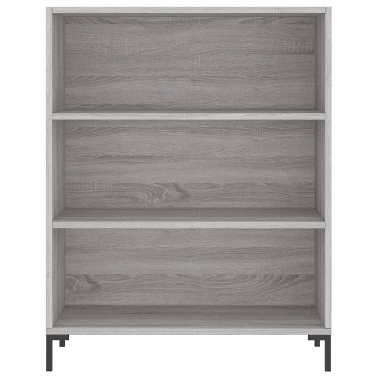 Boekenkast 69,5x32,5x90 cm bewerkt hout grijs sonoma eikenkleur MeubelReus