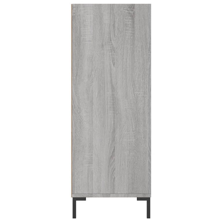 Boekenkast 69,5x32,5x90 cm bewerkt hout grijs sonoma eikenkleur MeubelReus