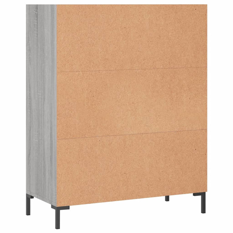 Boekenkast 69,5x32,5x90 cm bewerkt hout grijs sonoma eikenkleur MeubelReus