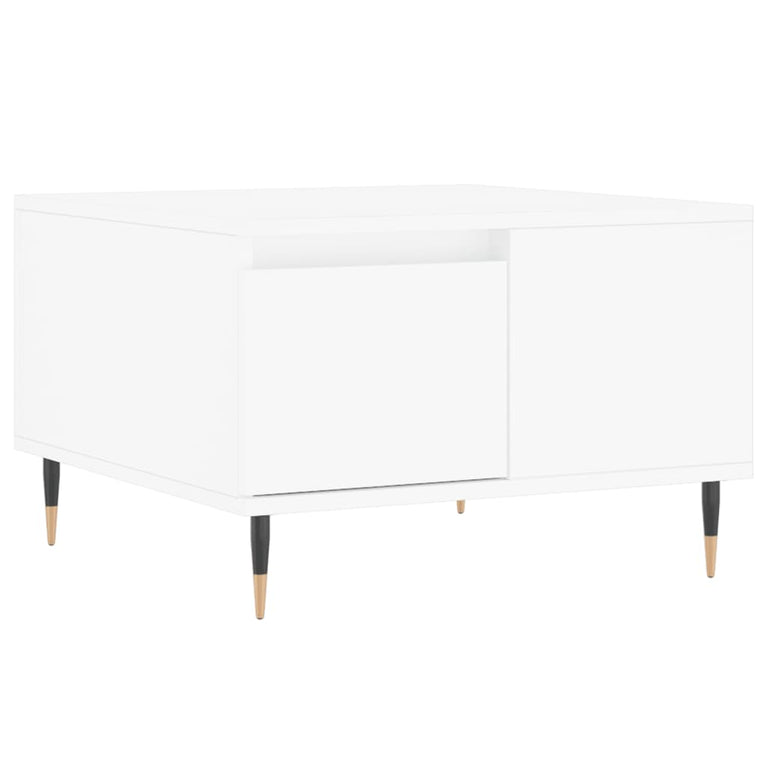 Salontafel 55x55x36,5 cm bewerkt hout wit MeubelReus