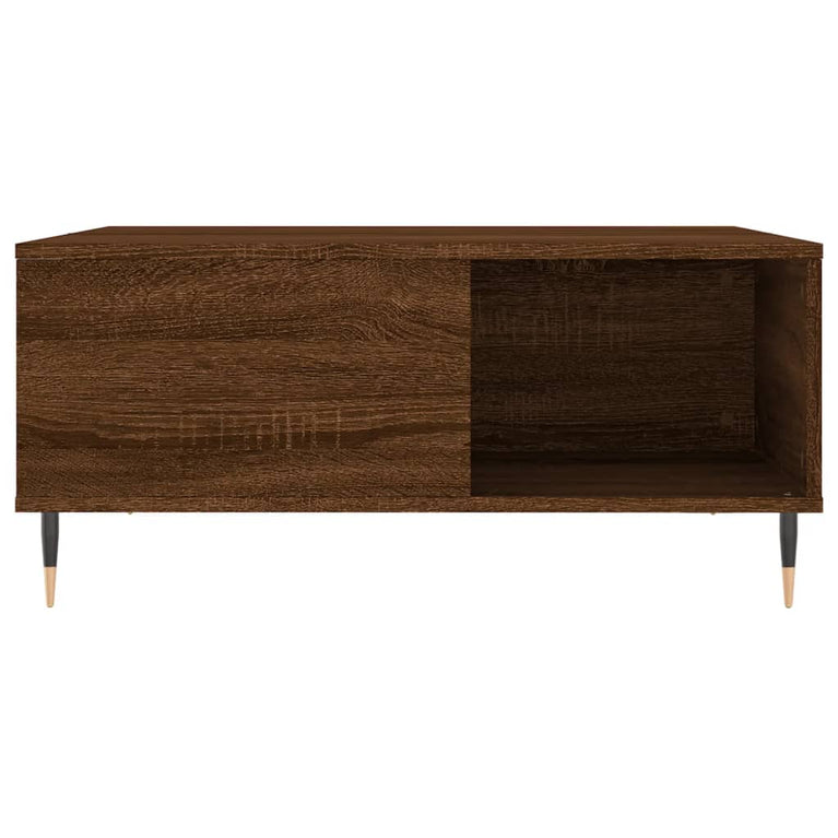 Salontafel 80x80x36,5 cm bewerkt hout bruin eikenkleur MeubelReus