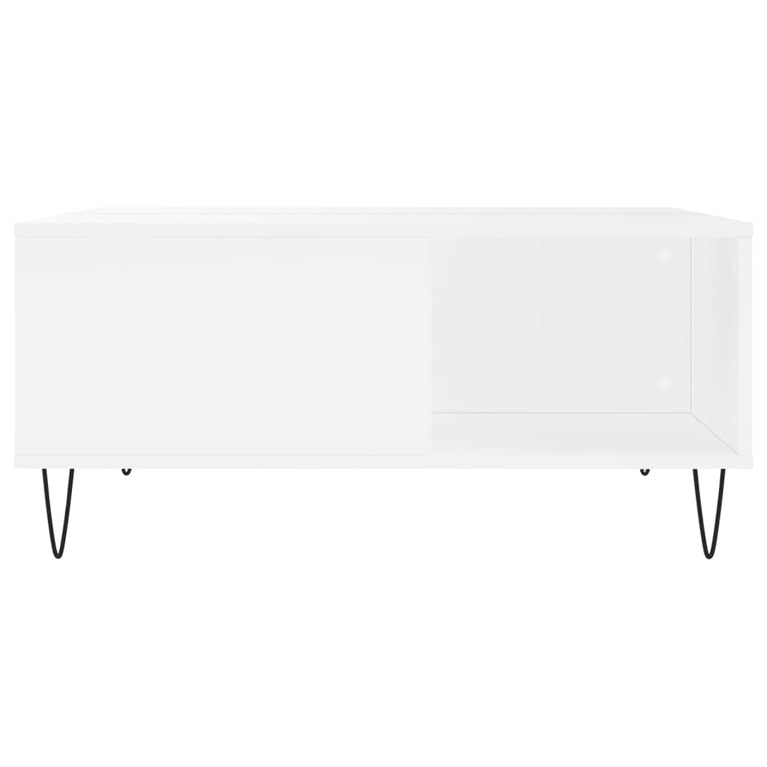 Salontafel 80x80x36,5 cm bewerkt hout wit MeubelReus