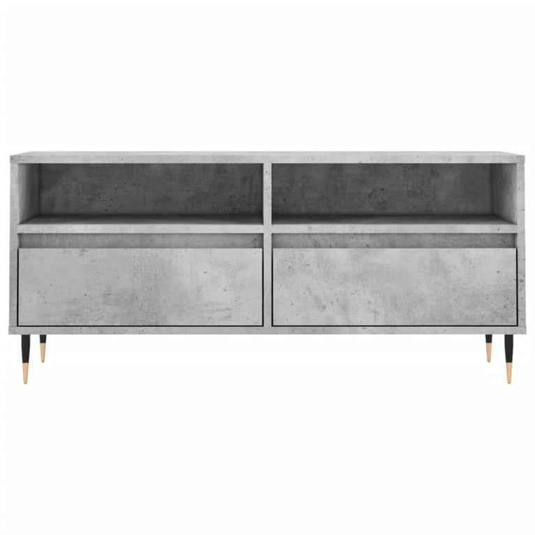 Tv-meubel 100x34,5x44,5 cm bewerkt hout betongrijs MeubelReus
