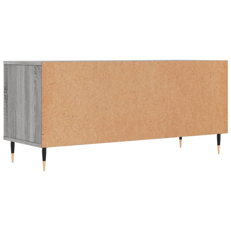 Tv-meubel 100x34,5x44,5 cm bewerkt hout grijs sonoma eikenkleur MeubelReus