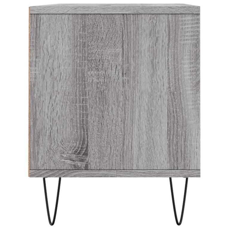 Tv-meubel 100x34,5x44,5 cm bewerkt hout grijs sonoma eikenkleur MeubelReus