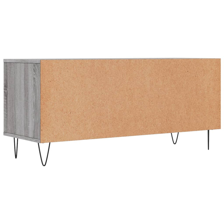 Tv-meubel 100x34,5x44,5 cm bewerkt hout grijs sonoma eikenkleur MeubelReus