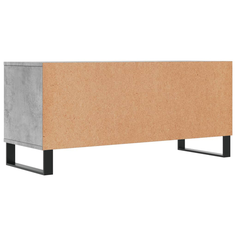 Tv-meubel 100x34,5x44,5 cm bewerkt hout betongrijs MeubelReus