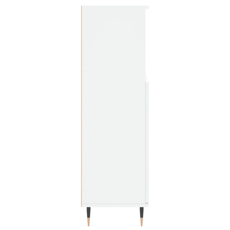 Badkamerkast 30x30x100 cm bewerkt hout wit MeubelReus