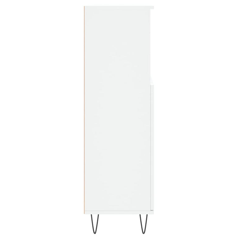 Badkamerkast 30x30x100 cm bewerkt hout wit MeubelReus