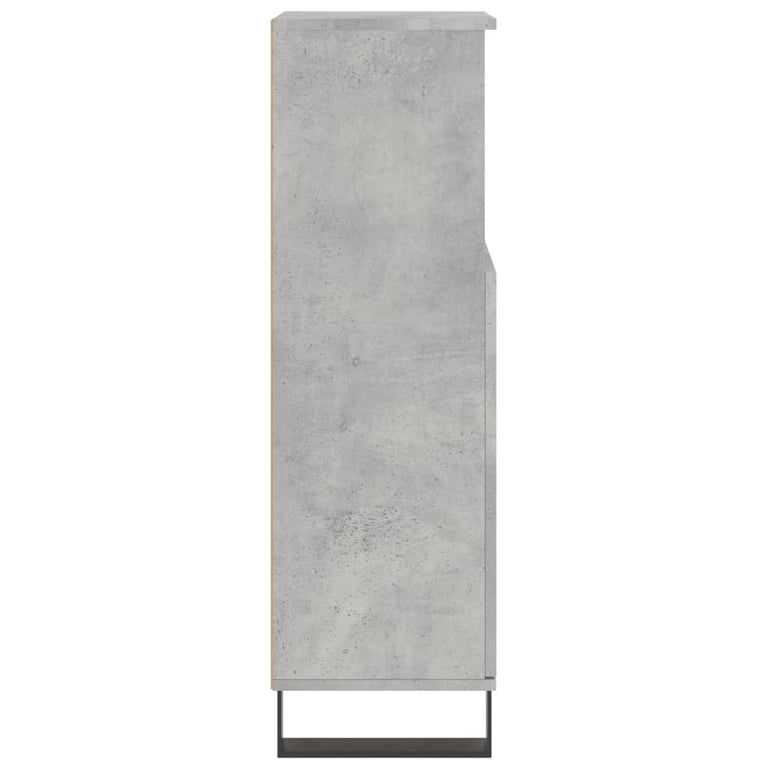 Badkamerkast 30x30x100 cm bewerkt hout betongrijs MeubelReus