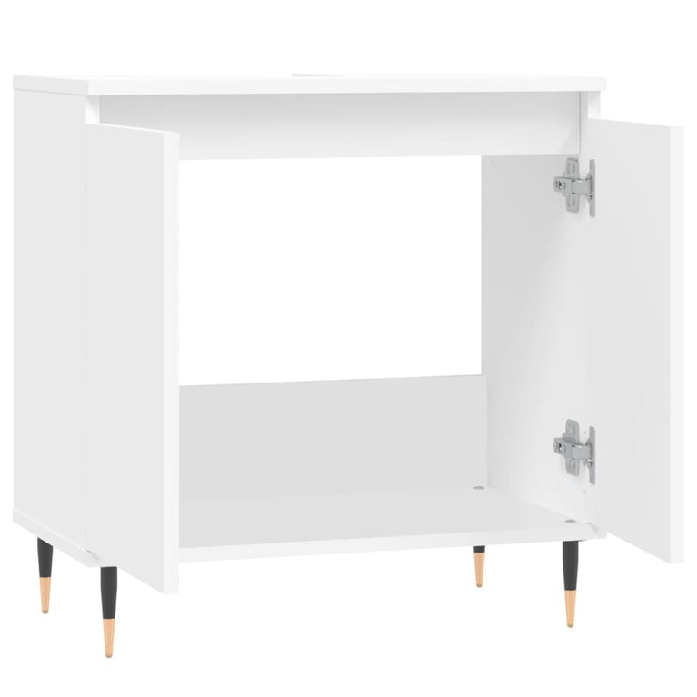 Badkamerkast 58x33x60 cm bewerkt hout wit MeubelReus