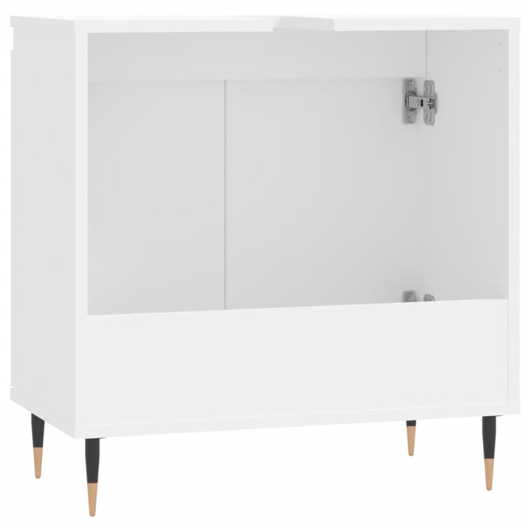 Badkamerkast 58x33x60 cm bewerkt hout wit MeubelReus