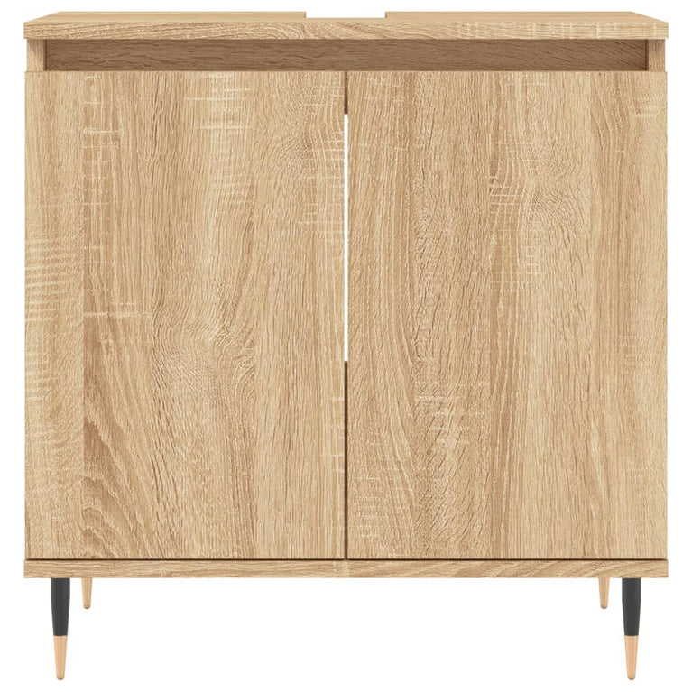 Badkamerkast 58x33x60 cm bewerkt hout sonoma eikenkleurig MeubelReus