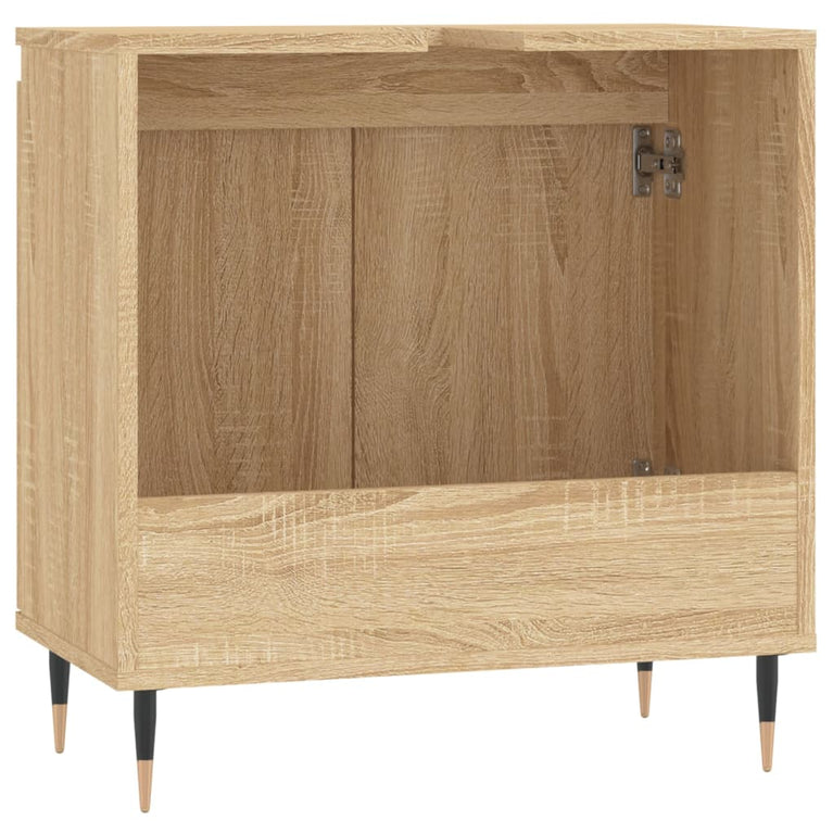 Badkamerkast 58x33x60 cm bewerkt hout sonoma eikenkleurig MeubelReus