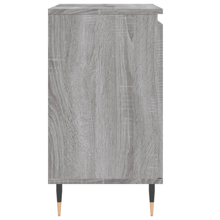 Badkamerkast 58x33x60 cm bewerkt hout grijs sonoma eikenkleurig MeubelReus