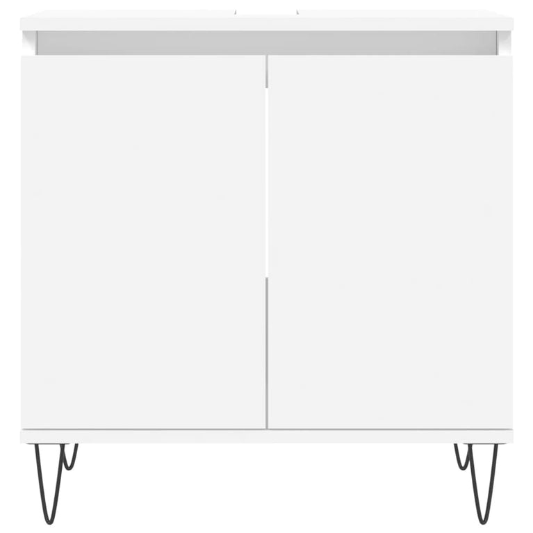 Badkamerkast 58x33x60 cm bewerkt hout wit MeubelReus