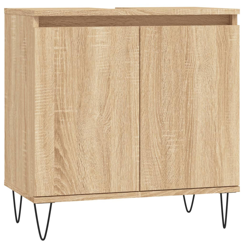 Badkamerkast 58x33x60 cm bewerkt hout sonoma eikenkleurig MeubelReus