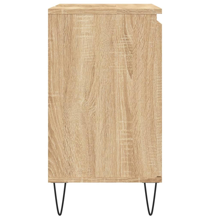 Badkamerkast 58x33x60 cm bewerkt hout sonoma eikenkleurig MeubelReus