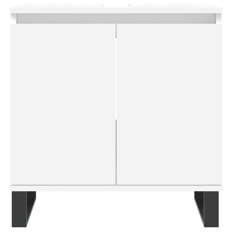 Badkamerkast 58x33x60 cm bewerkt hout wit MeubelReus