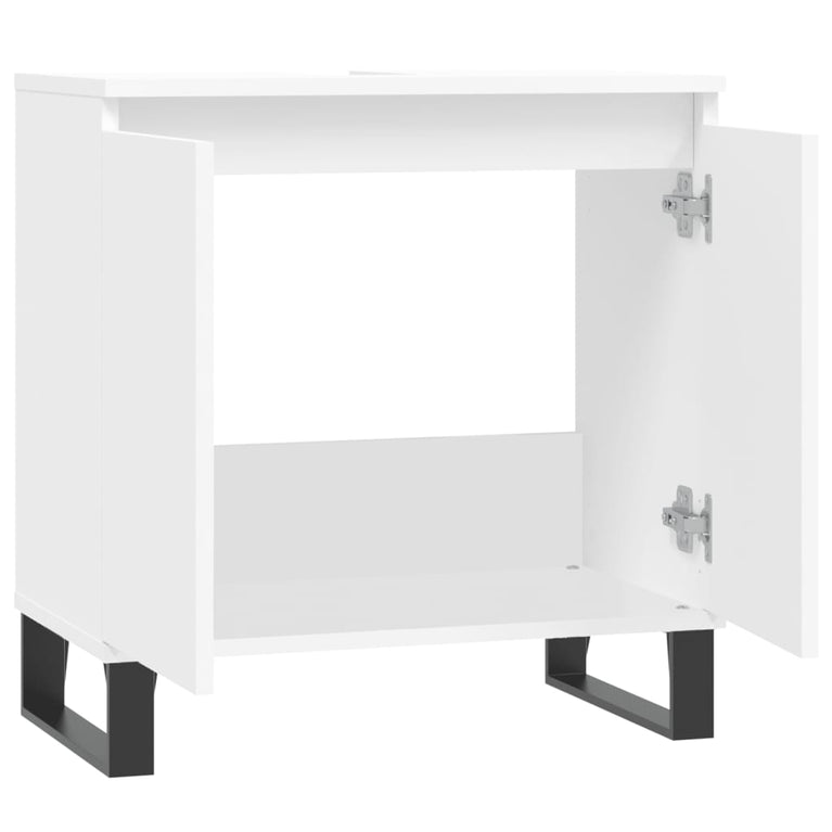 Badkamerkast 58x33x60 cm bewerkt hout wit MeubelReus