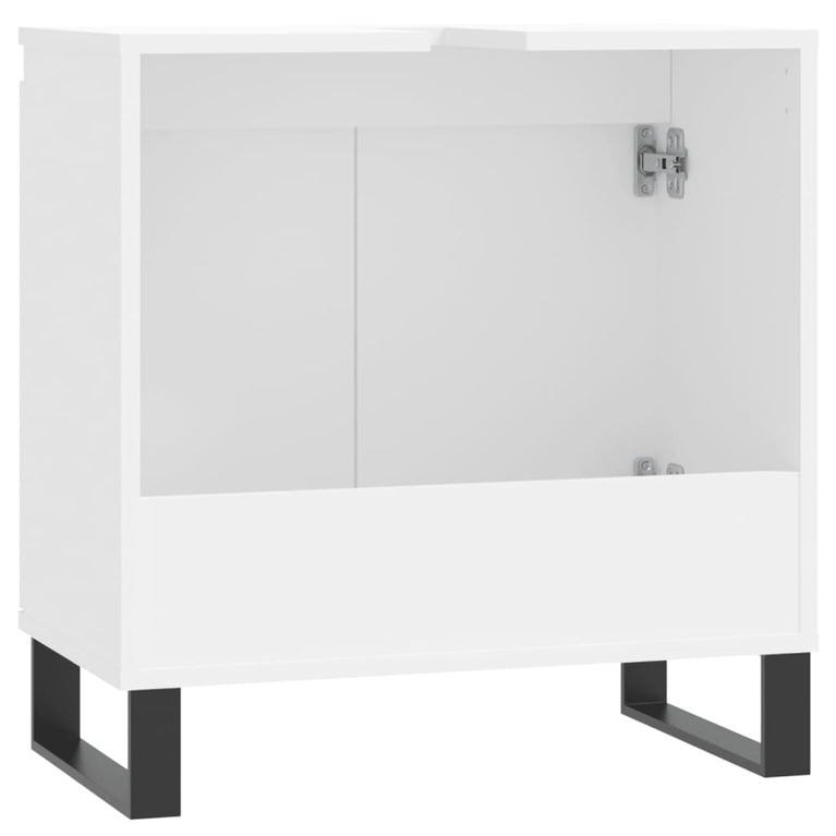 Badkamerkast 58x33x60 cm bewerkt hout wit MeubelReus
