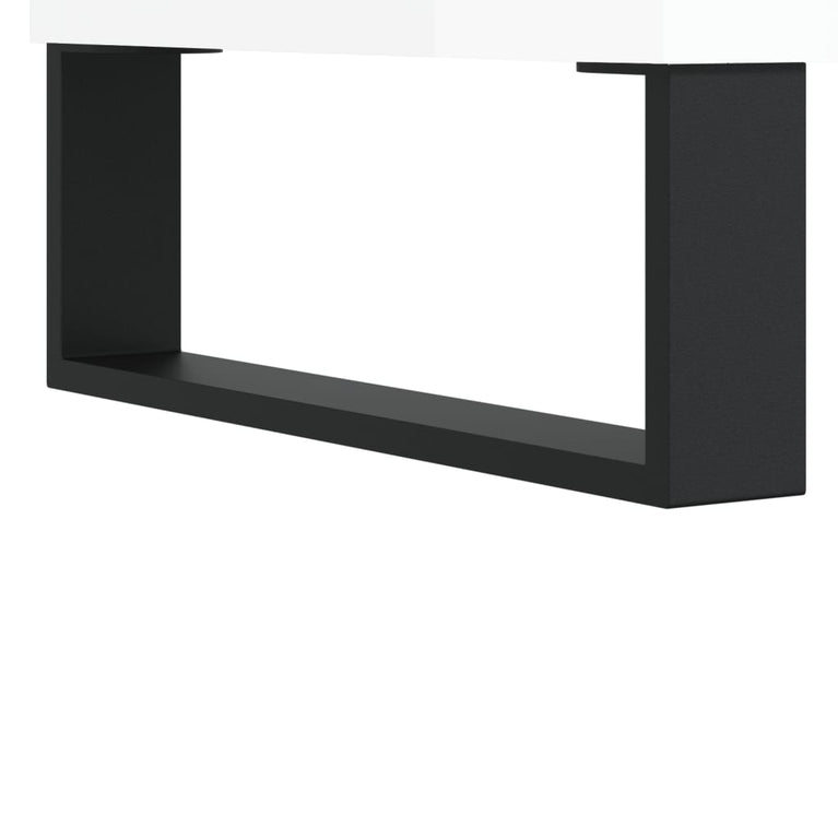 Badkamerkast 58x33x60 cm bewerkt hout hoogglans wit MeubelReus