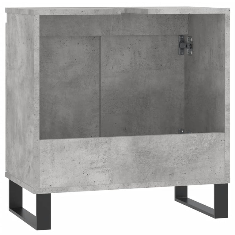 Badkamerkast 58x33x60 cm bewerkt hout betongrijs MeubelReus